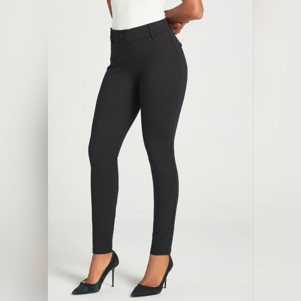 Betabrand Women's Classic Dress Pant Yoga Pant | Skinny Black Size Small Petite